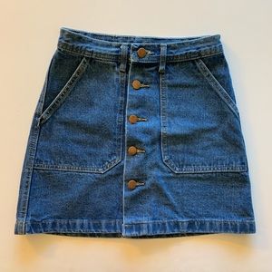 Button down jean skirt